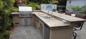 Outdoor BBQ and Water Feature - Gemini 2 Landscape Construction